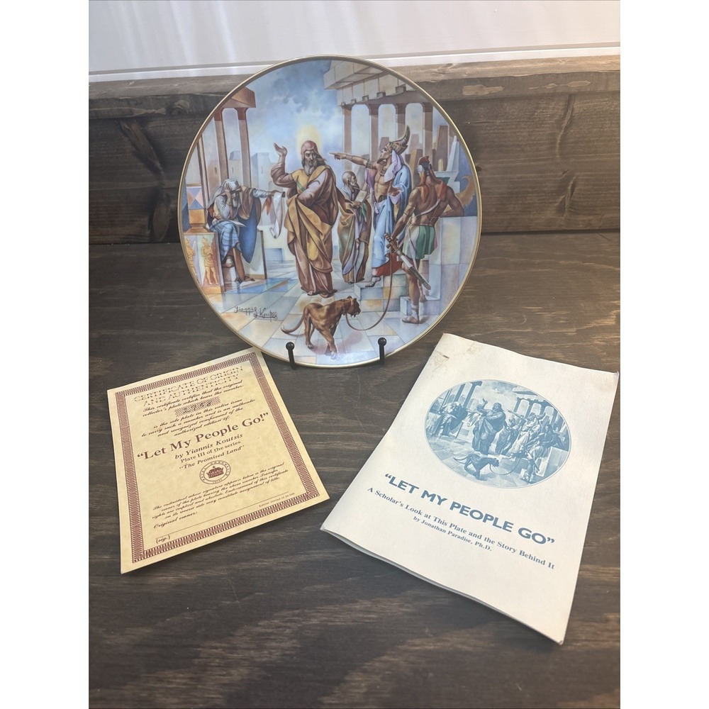 "Let My People Go!" by Yiannis Koutsis Collector Plate#2758  The Promised Land